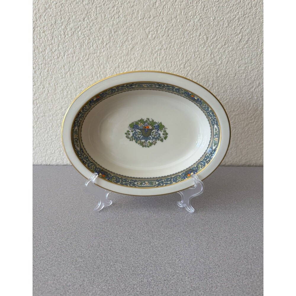 Lenox Autumn Oval Vegetable Serving Bowl 9 5/8” Gold Trim Made in USA